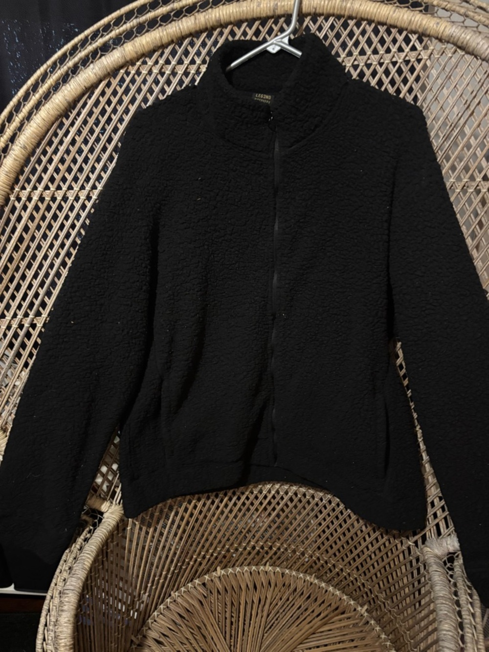 Discovery Black Teddy Zip-Up Jacket